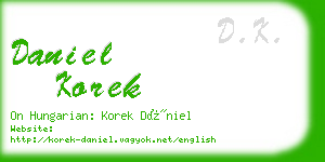 daniel korek business card